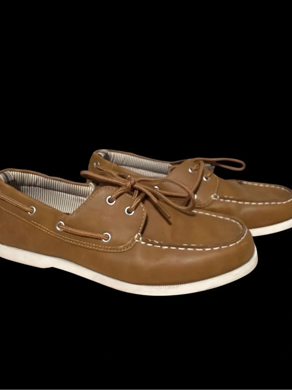 Sonoma Men's Brown Boat Shoes with White Sole